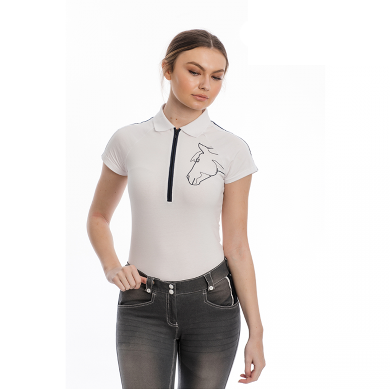 Horseware Flamboro Sport Polo Shirt - White/Navy